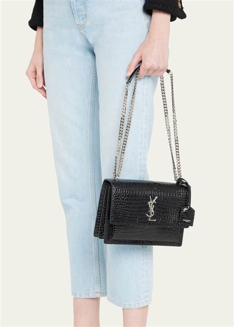 ysl sunset medium croco